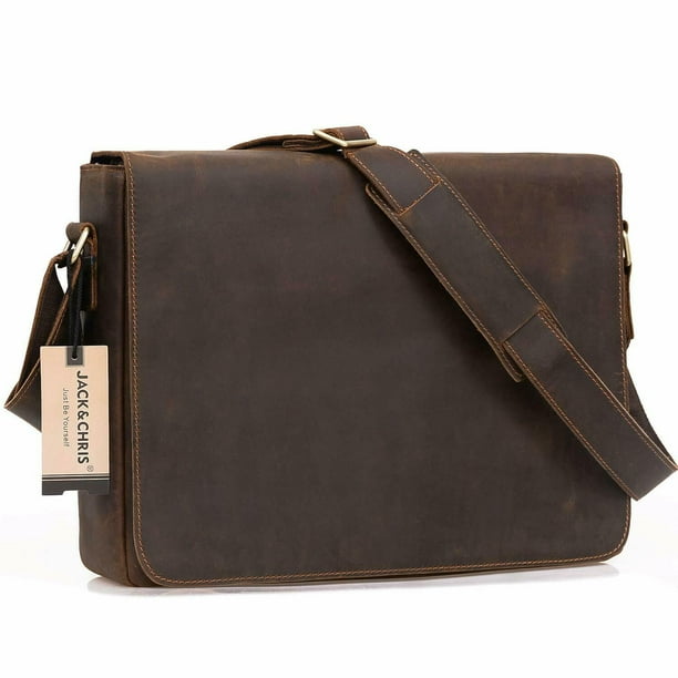 Men/'s Brown leather Bag Rustic Black Leather Laptop Bag Sac pour ordinateur portable en cuir Leather Laptop Backpack Business Bag